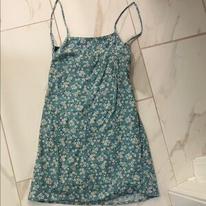 American Eagle Outfitters Teal Floral Mini Dress